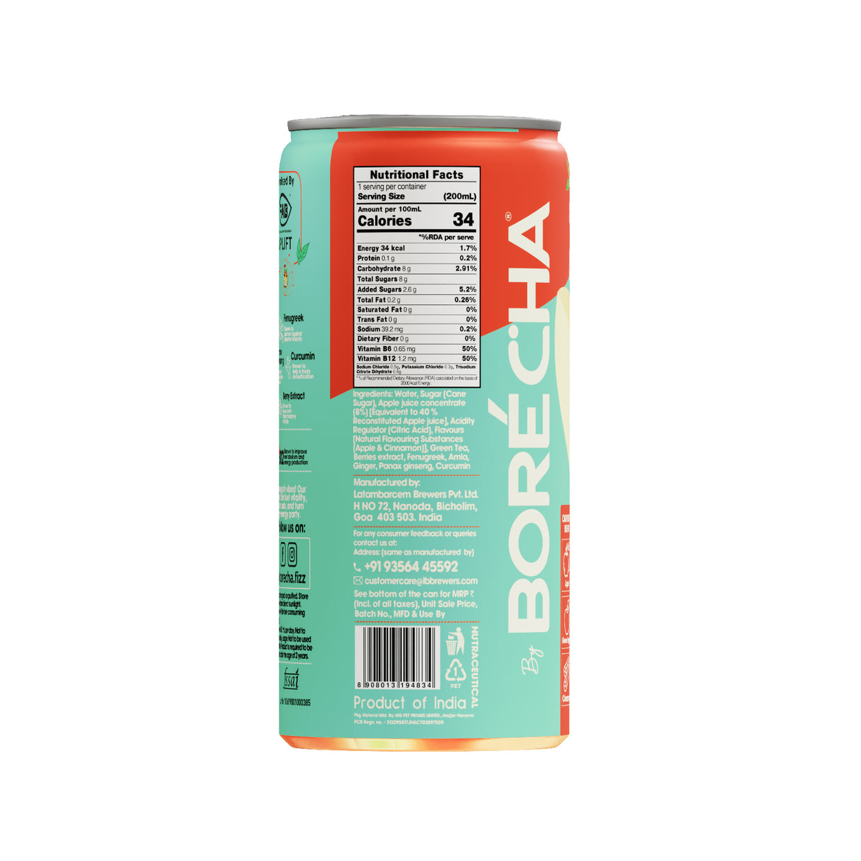 Borécha Tiki-T Apple Cinnabomb Juicy Cocktail, 200ml