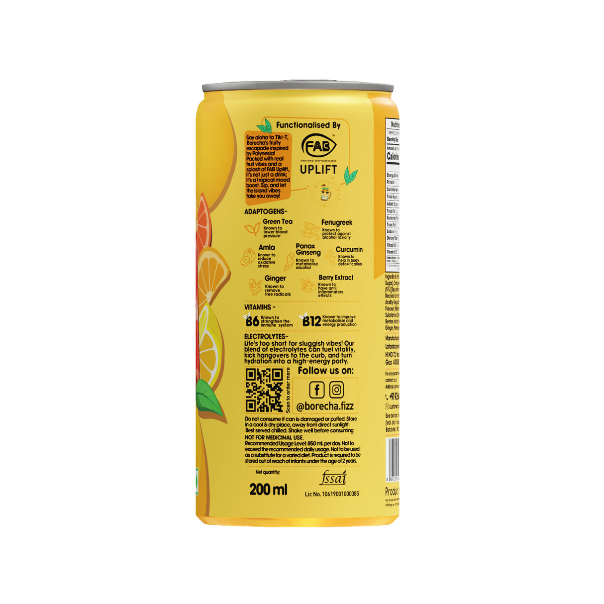 Borécha Tiki-T Orange Blossom Juicy Cocktail, 200ml