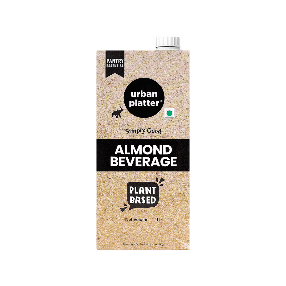 Urban Platter Almond Milk, 1 Litre (Unsweetened | Lactose-Free | Plant-Based Milk Alternative | Works Beautifully in Tea and Coffee)