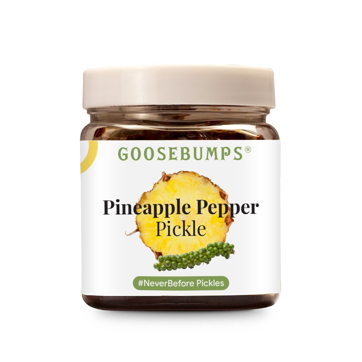 Goosebumps Pickles Pineapple Pepper Pickle | Ananus ka aachar | Exotic Indian Fruit Pickles | Innovative Pickles | Pickled Fruits | Less Oil Achar, 250 GMS