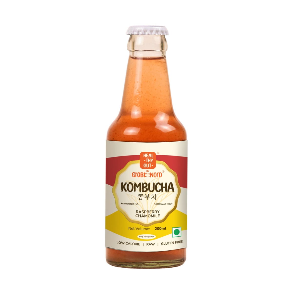 Healthy Gut Kombucha Raspberry Chamomile, 200ml