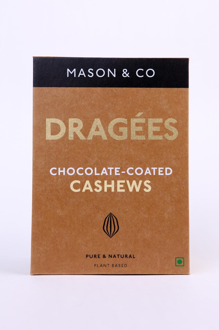 Mason & Co. Chocolate coated nuts - Dragees- Cashew, 150g