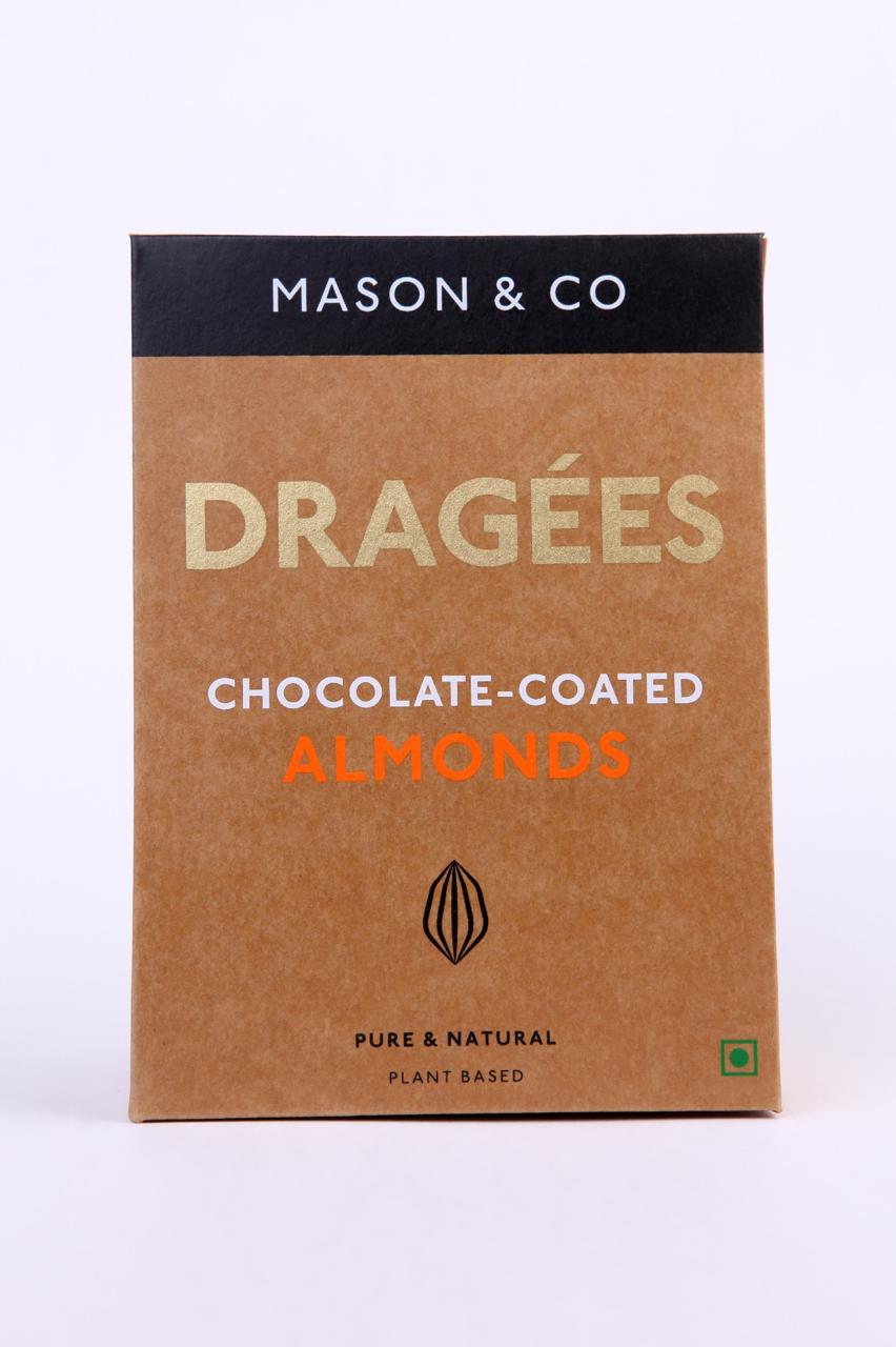 Mason & Co. Chocolate Coated Nuts - Dragees- Almond, 150g