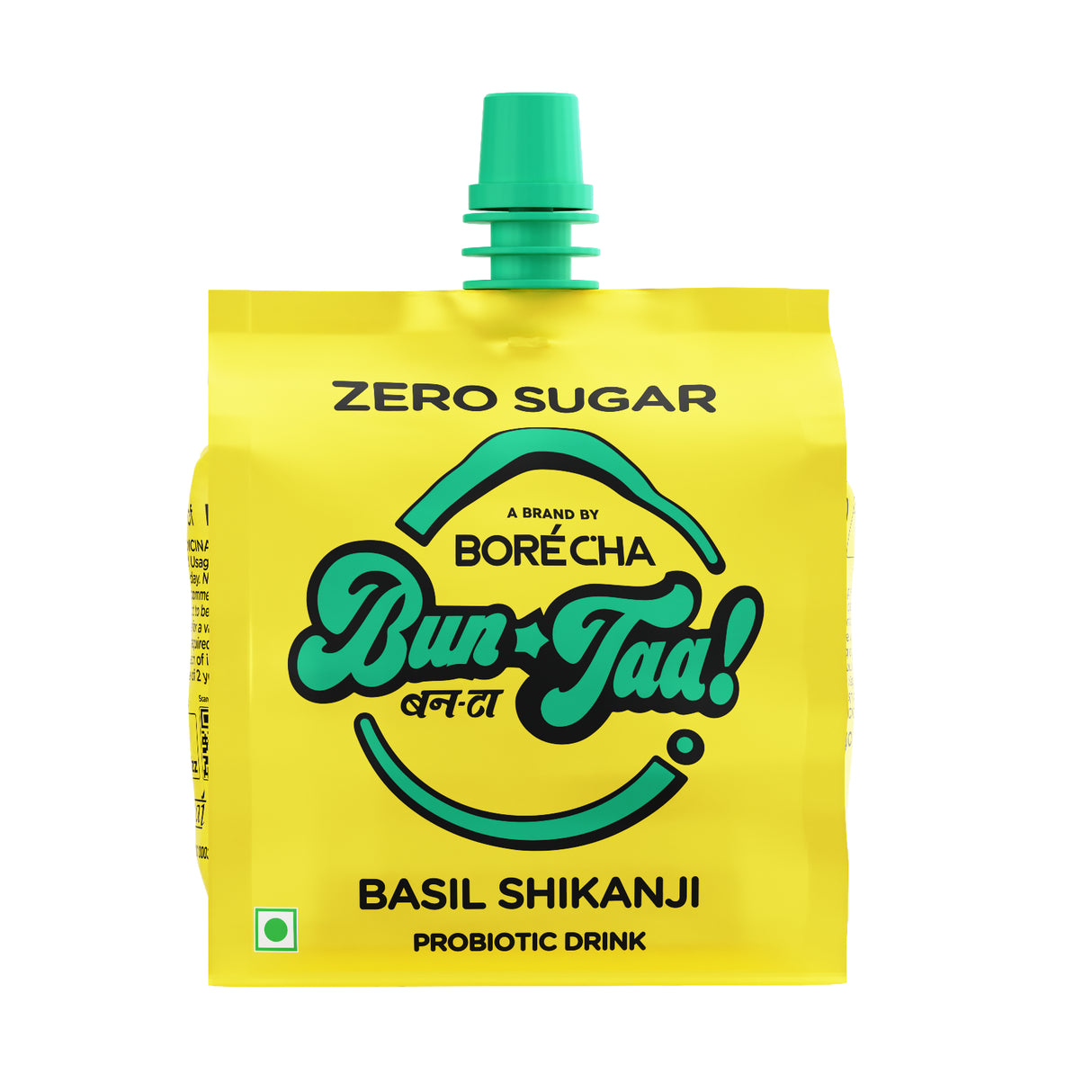 Borécha Zero Sugar Probiotic Basil Shikanji Bun-taa! Series Doy Pouch, 200ml