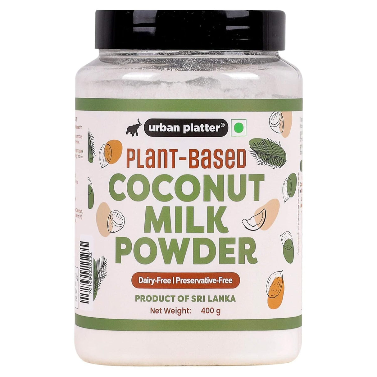 Urban Platter Coconut Milk Powder, 400g (Plant-Based, Preservative-Free, Easy to use, Product of Sri Lanka, Dairy-Free, Source of Protein, Add to smoothies, curries, baked goods)