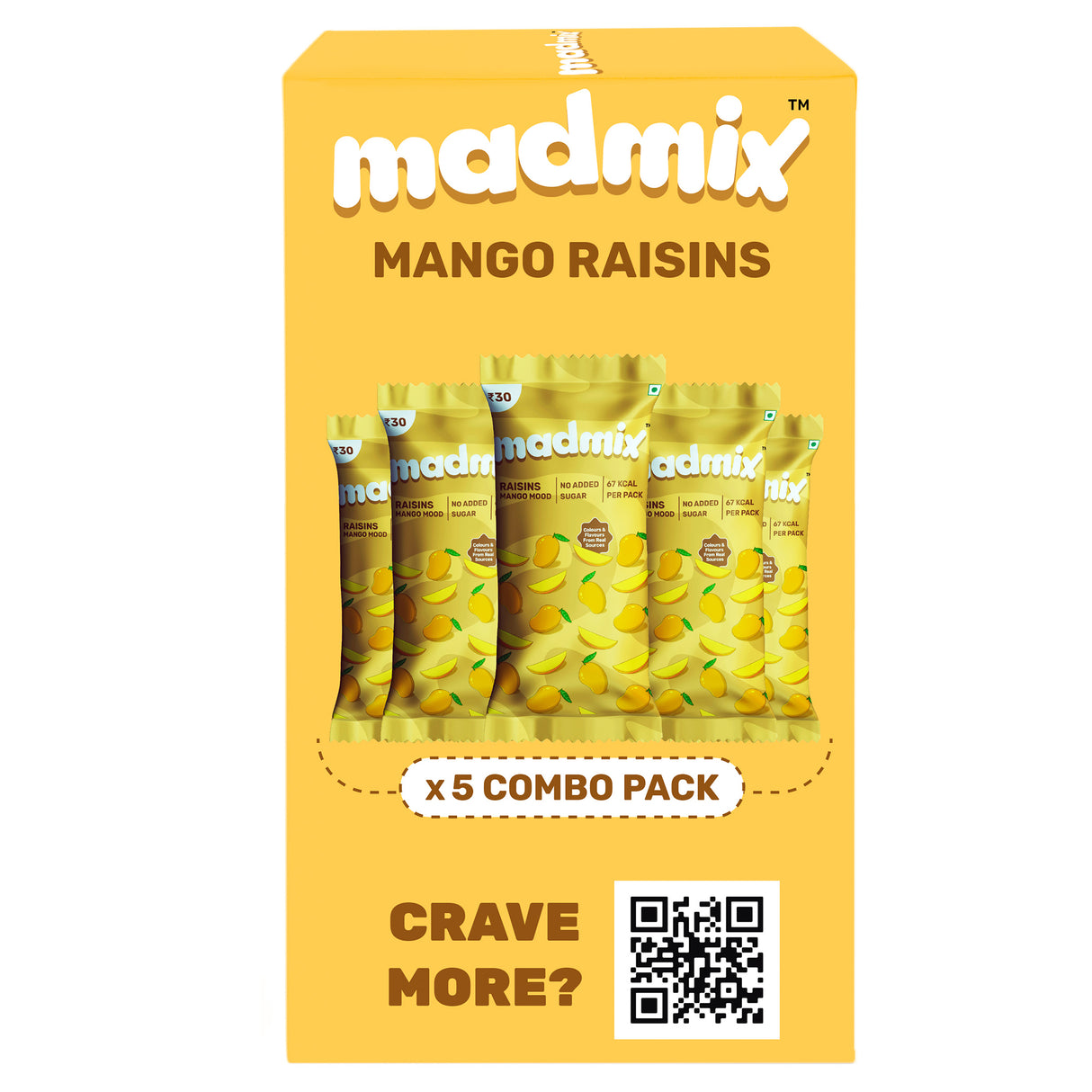 Madmix Mango Flavoured Raisins, 15g