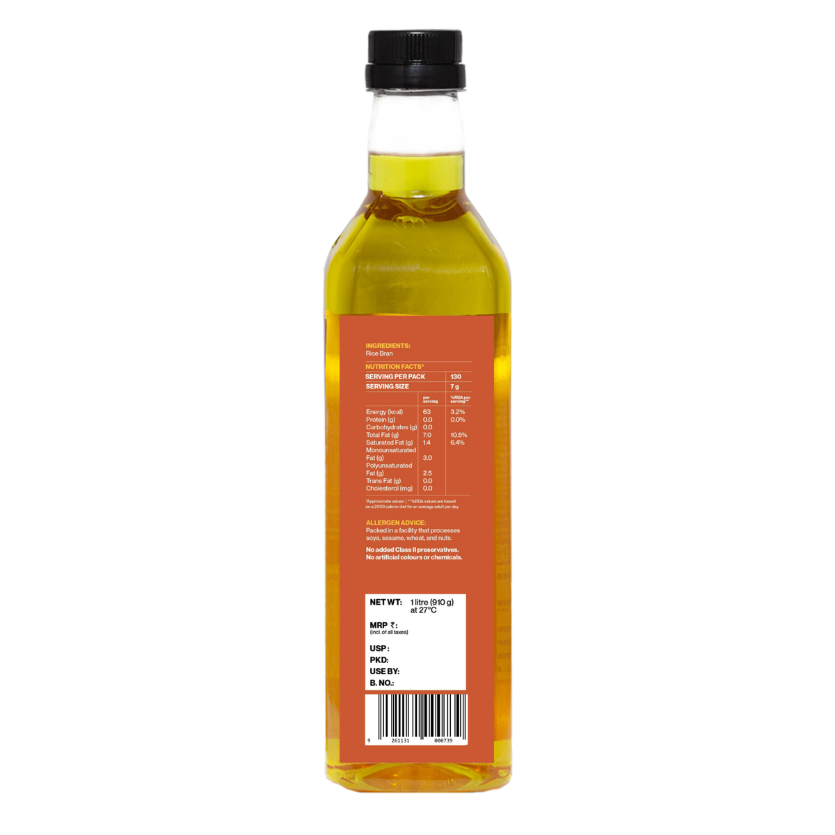 Cold-pressed Rice Bran Oil - 1L