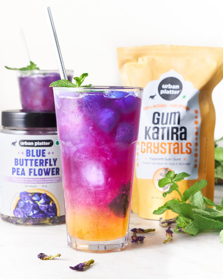 Blue Pea Tea & Gum Katira Cooler 