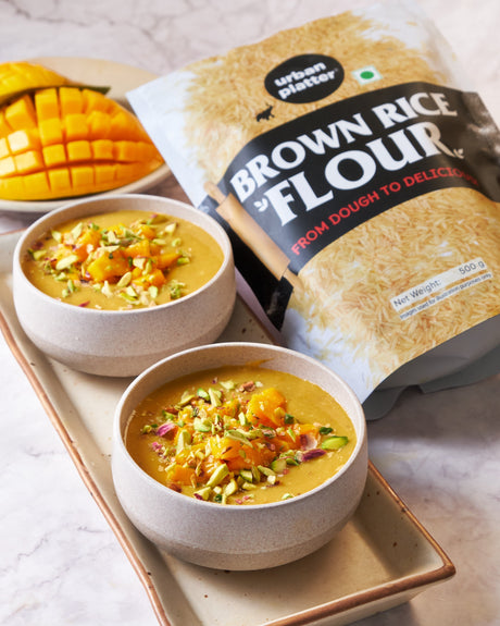 Mango Phirni Made Using Brown Rice Flour