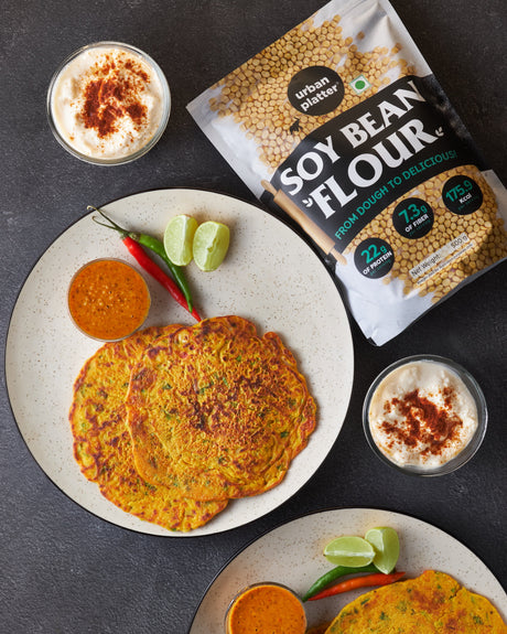 Soybean Cheela Made Using Soy Bean Flour