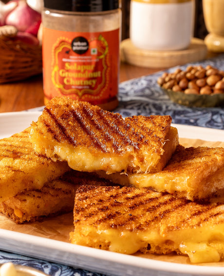 Groundnut Chutney Chilli Cheese Toast