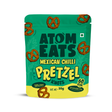 Atom Eats Mexican Chilli Pretzels, 30g (Baked Crunchy Snack, Spicy & Tangy Mexican Style Flavor, On-the-Go Snack) - front pack