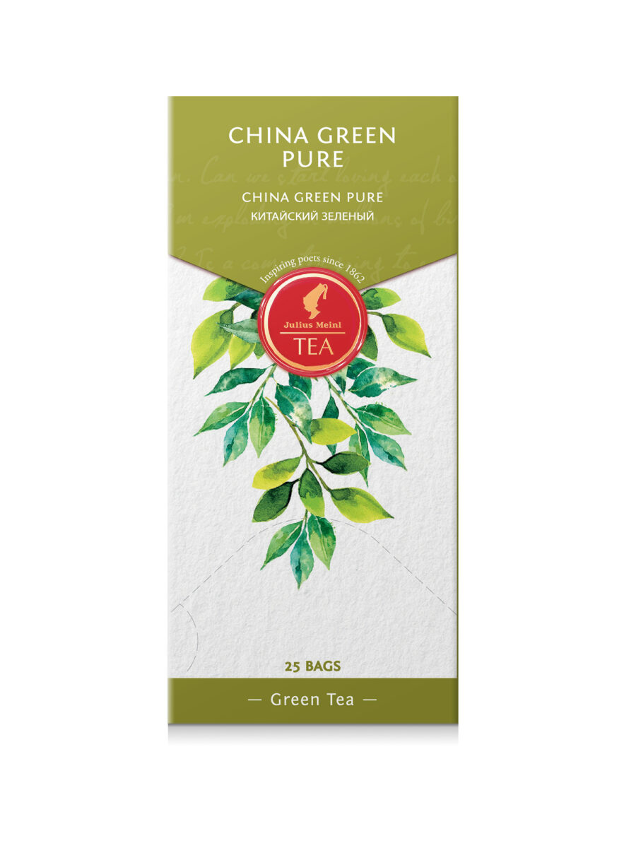 JULIUS MEINL China Green Pure, 43.75g (Pack of 25 Tea Bags | Green Tea | Imported Tea Bags)