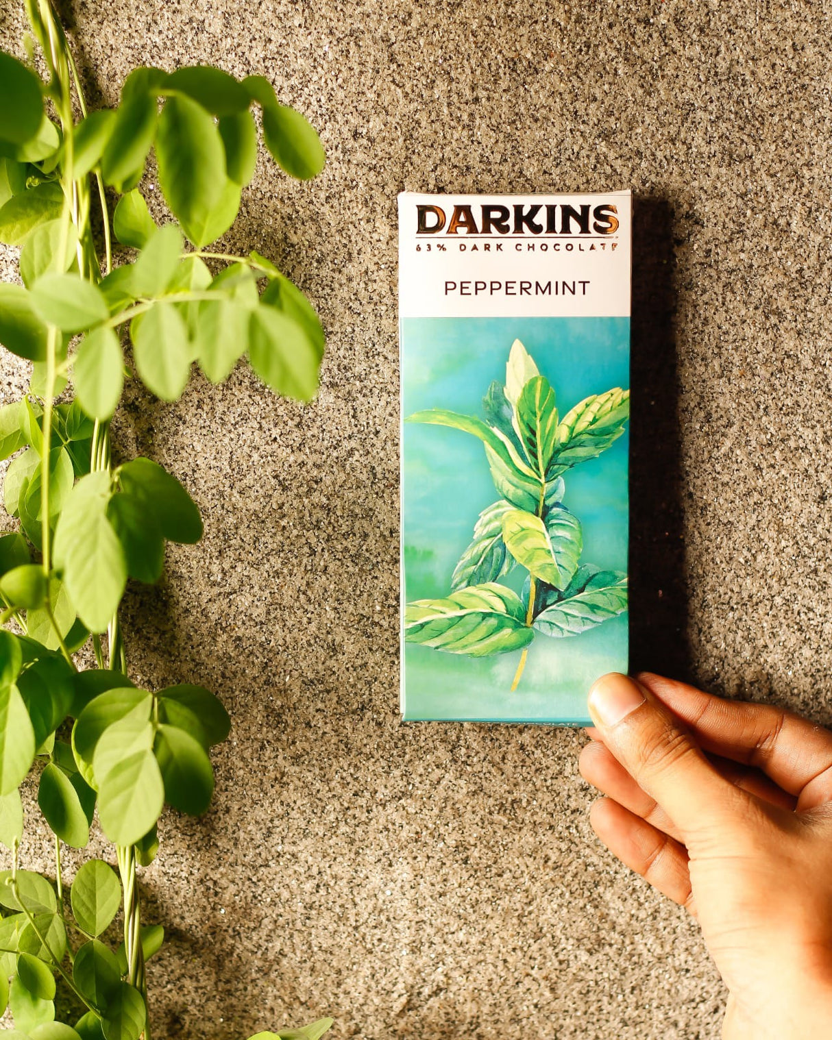 Darkins 63% Artisanal Dark Chocolate with Peppermint, 50g