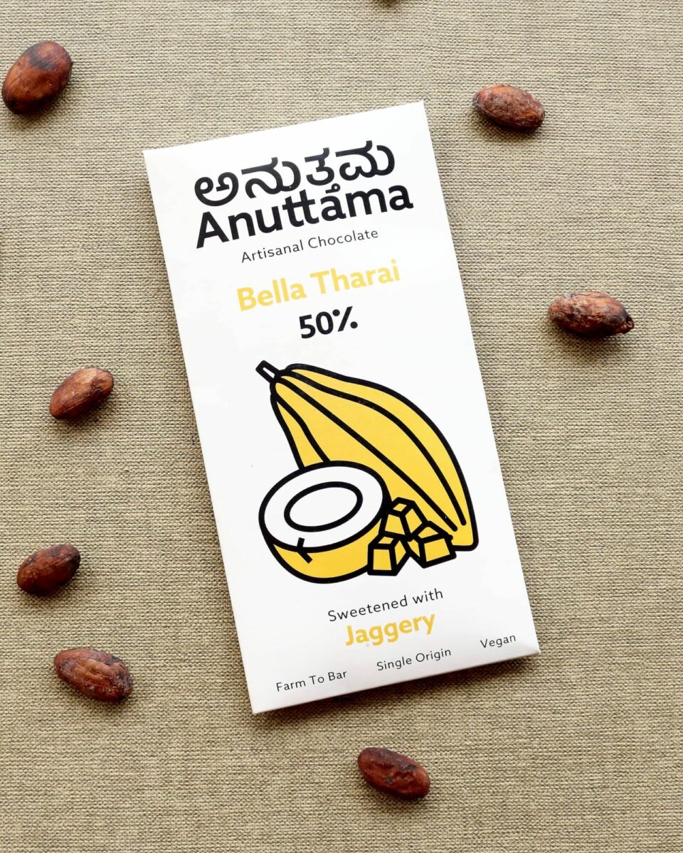 Anuttama 50% Cocoa | Bella Tharai | Jaggery and Coconut – 50g