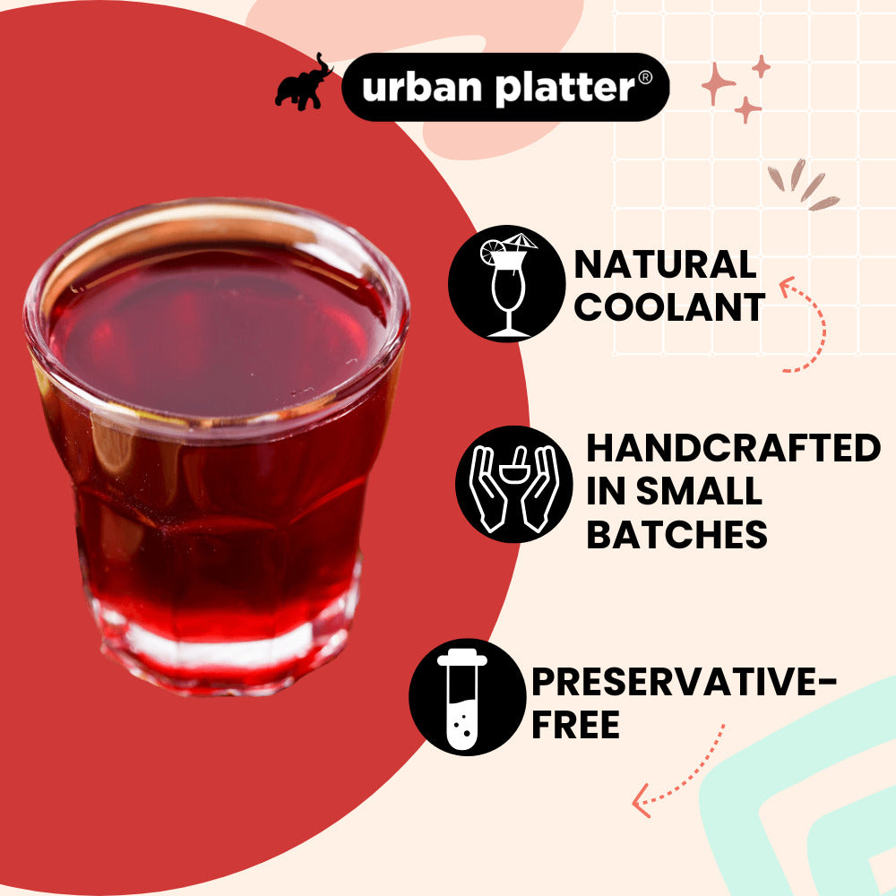 Urban Platter Kokum Syrup, 700ml (No Preservative and Additive-free, Refreshing and Cooling Drink, With Cumin / Jeera)