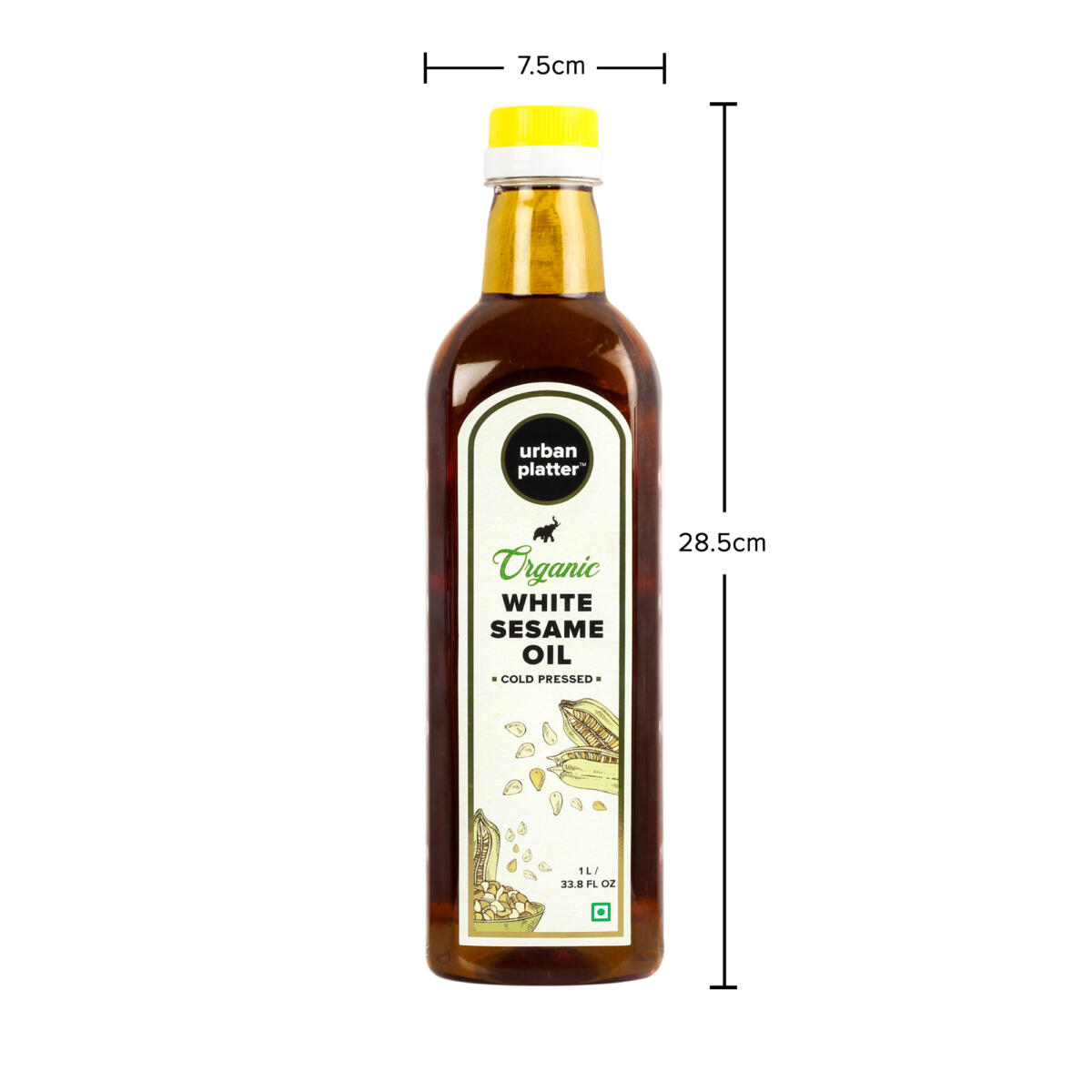 Urban Platter Cold Pressed White Sesame (Til) Oil, 1L