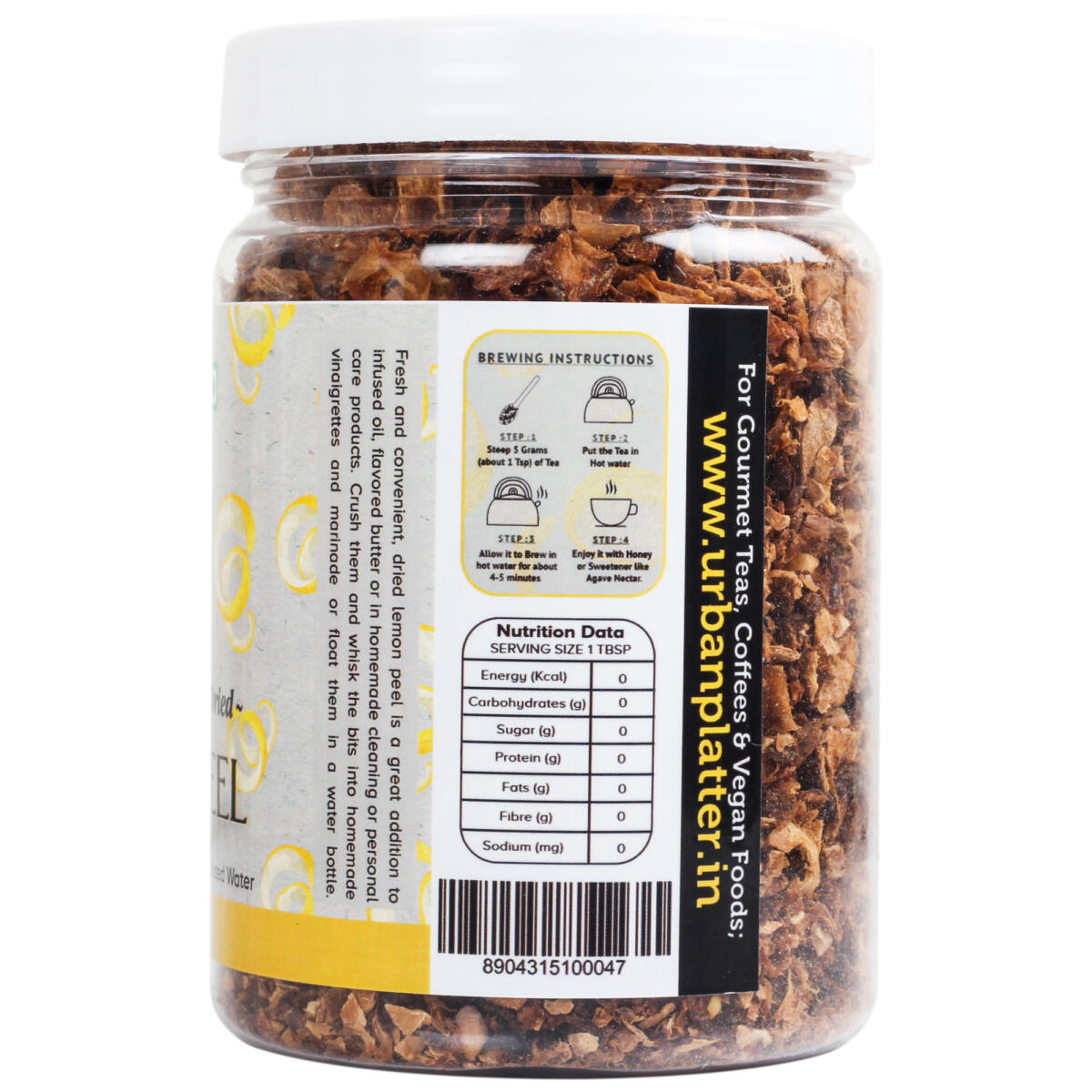 Urban Platter Dried Lemon Peel, 150g / 5.2oz [Premium Quality, Zesty & Aromatic]