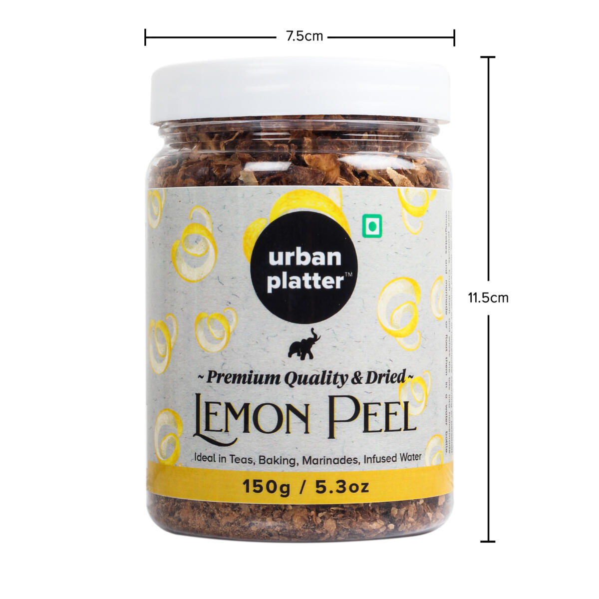 Urban Platter Dried Lemon Peel, 150g / 5.2oz [Premium Quality, Zesty & Aromatic]
