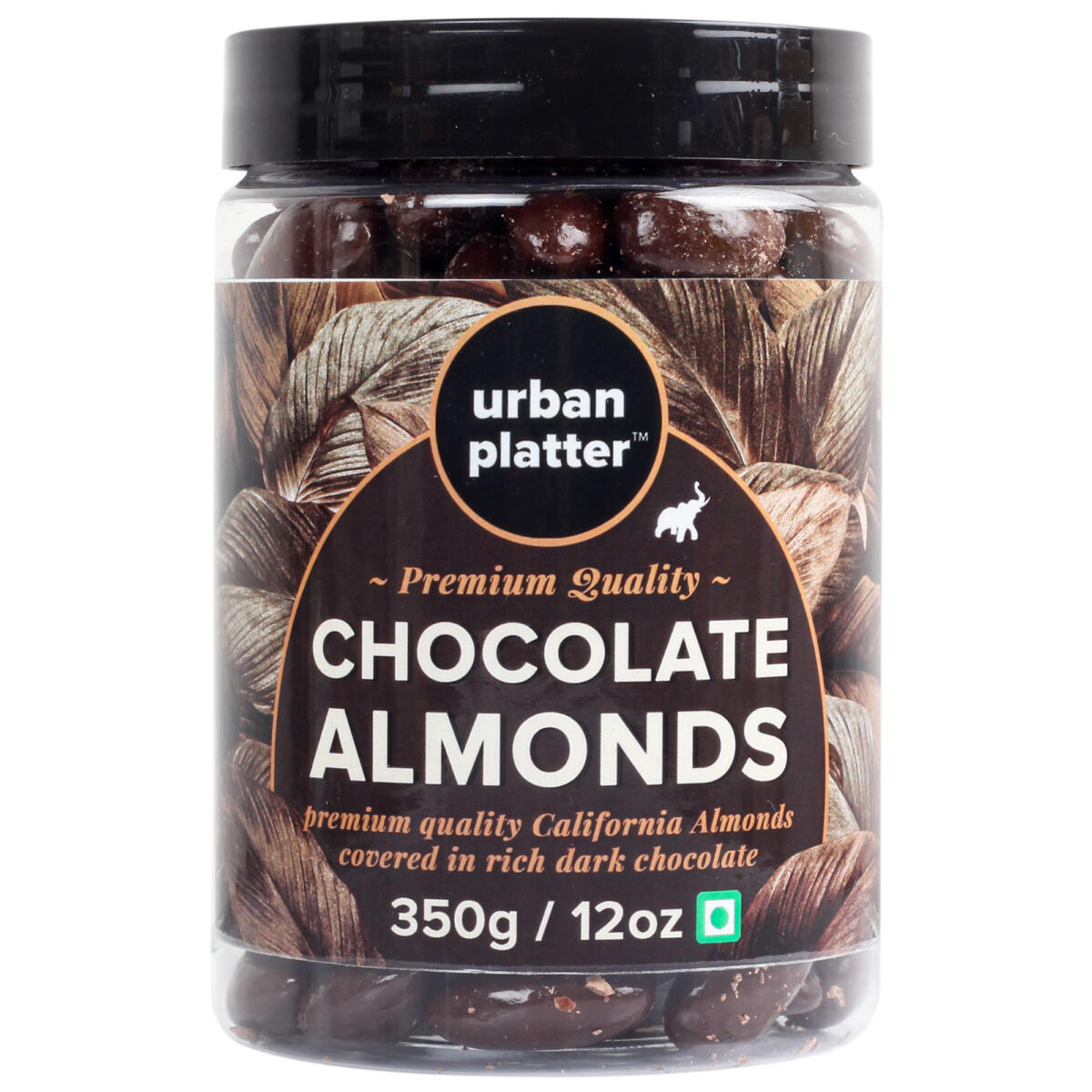 Urban Platter Dark Chocolate Coated California Almonds, 350g