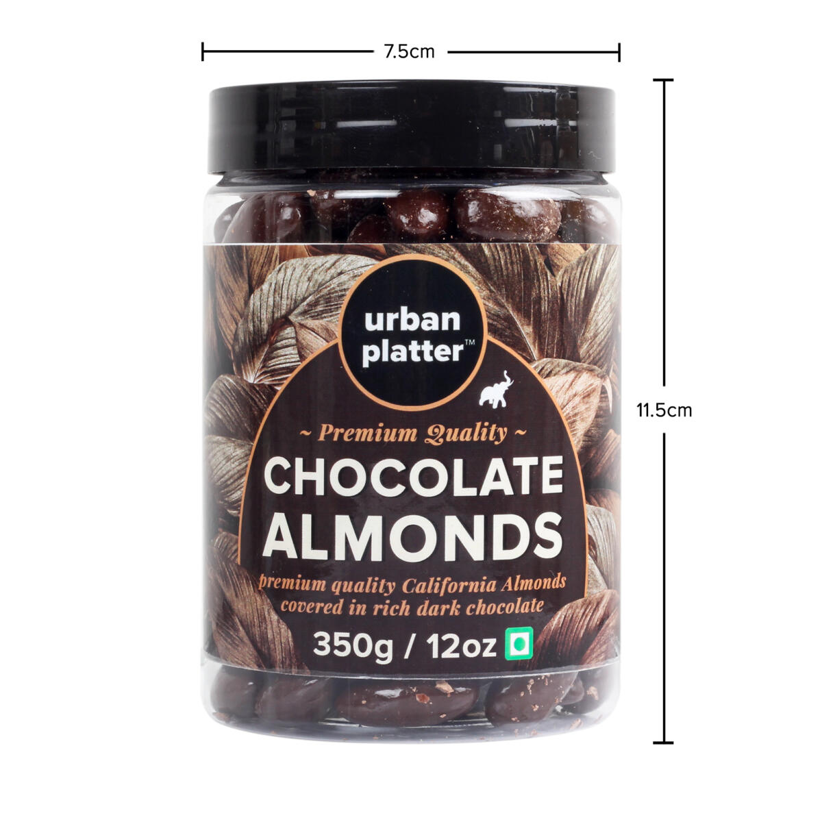 Urban Platter Dark Chocolate Coated California Almonds, 350g