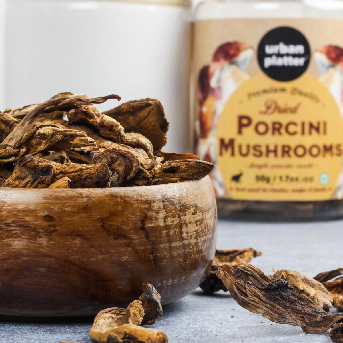 Urban Platter Dried Italian Porcini Mushrooms, 50g [All Natural, Sun-Dried, Funghi Porcini Secchi]