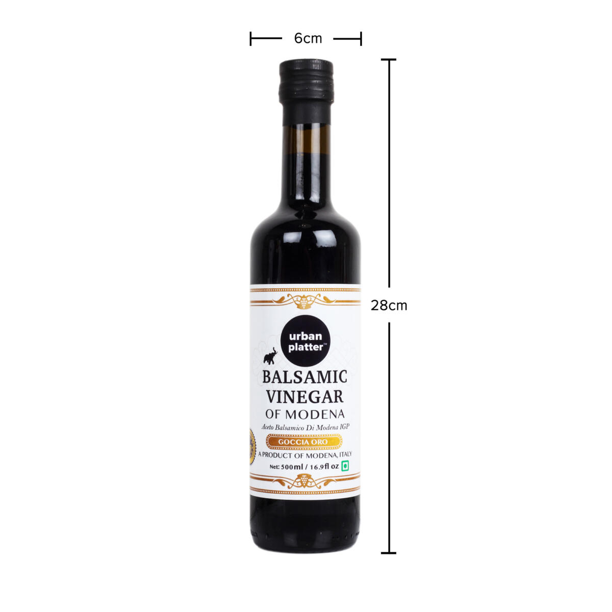 Urban Platter Italian Balsamic Vinegar of Modena Goccia Oro, 500ml / 16.9oz [Aceto Balsamico di Modena IGP]