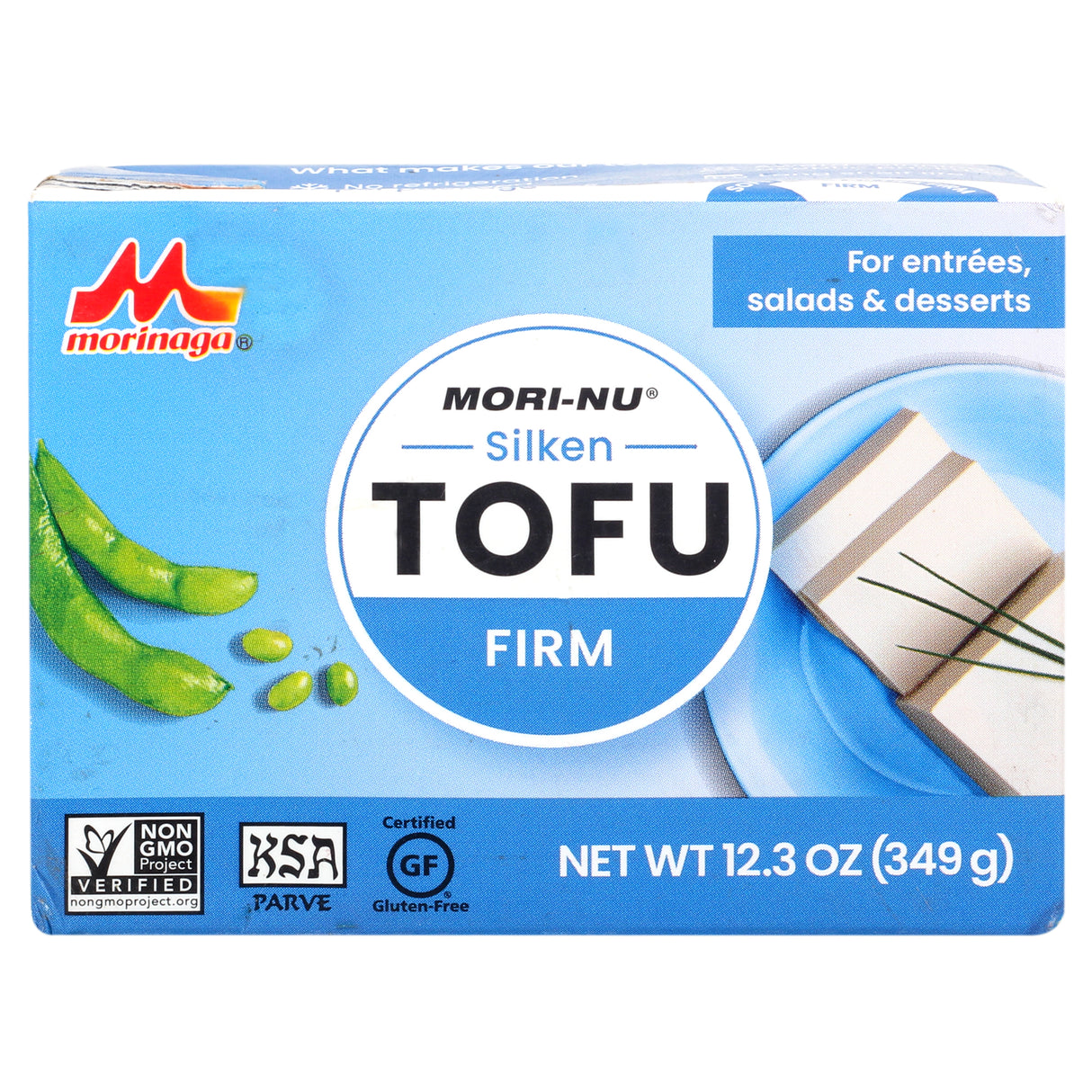 Mori - NU Silken Tofu (Firm), 349g (Preservative Free | Gluten Free | Non- Gmo)