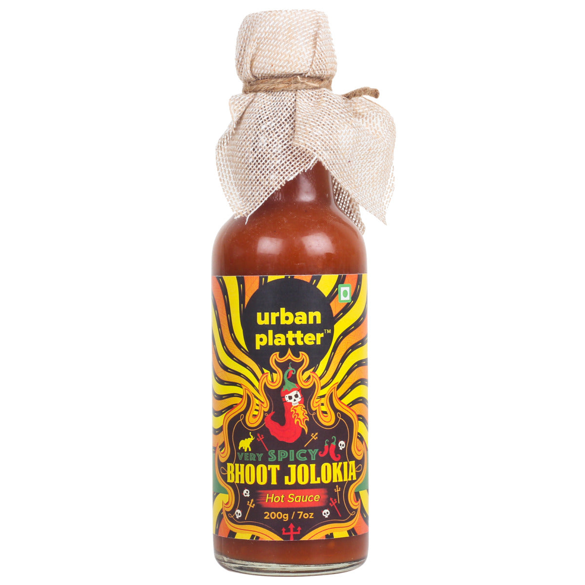 Urban Platter Bhoot Jolokia Hot Sauce, 200g [Very Spicy Ghost Pepper Sauce]