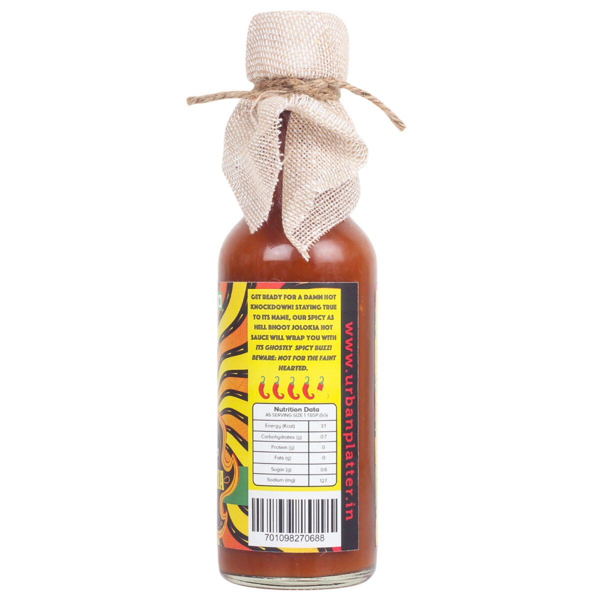 Urban Platter Bhoot Jolokia Hot Sauce, 200g [Very Spicy Ghost Pepper Sauce]