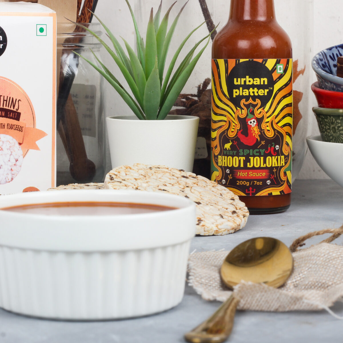 Urban Platter Bhoot Jolokia Hot Sauce, 200g [Very Spicy Ghost Pepper Sauce]