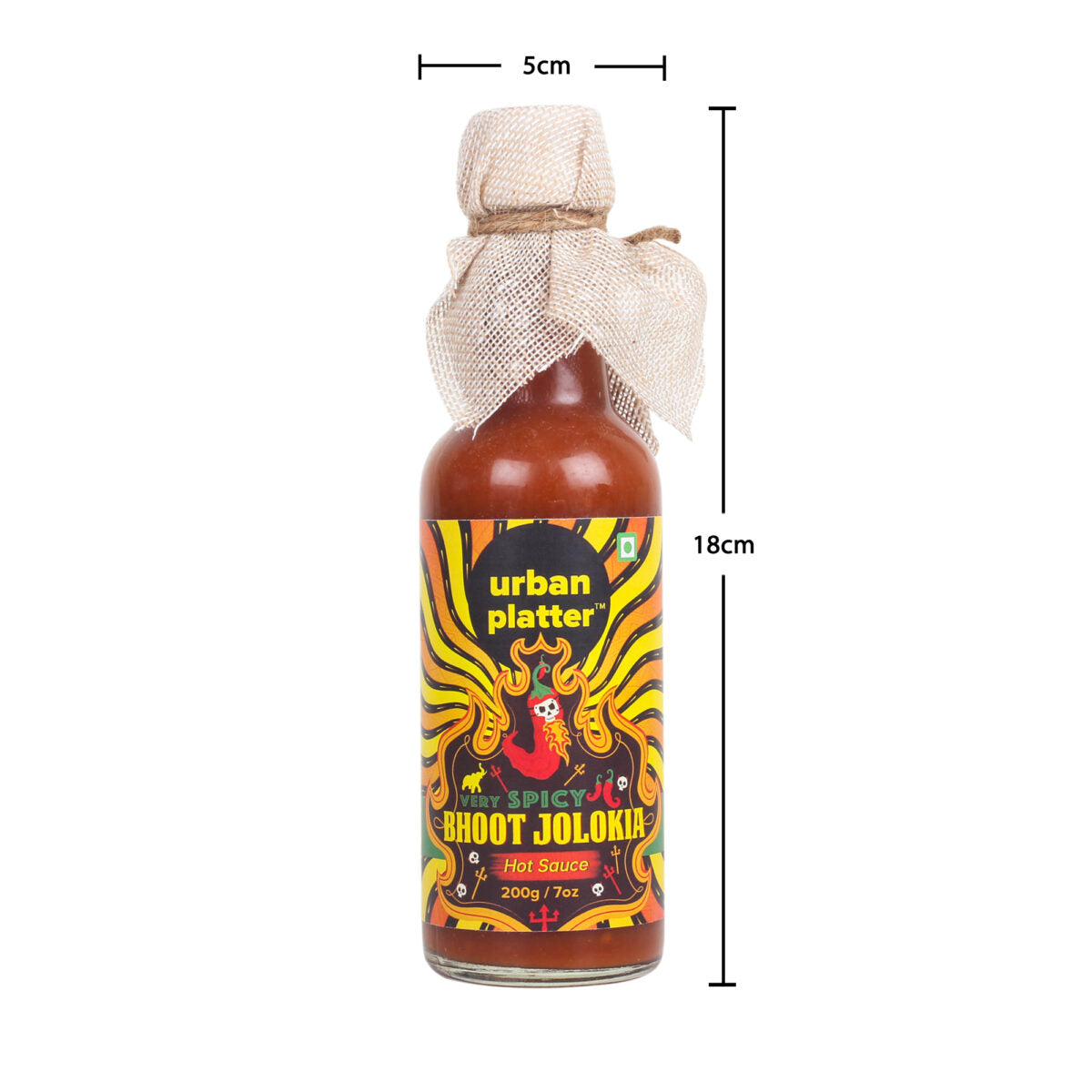 Urban Platter Bhoot Jolokia Hot Sauce, 200g [Very Spicy Ghost Pepper Sauce]