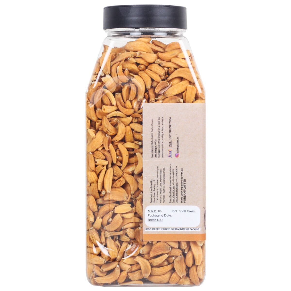 Urban Platter Dehydrated Whole Garlic (Lehsun) Cloves, 400g