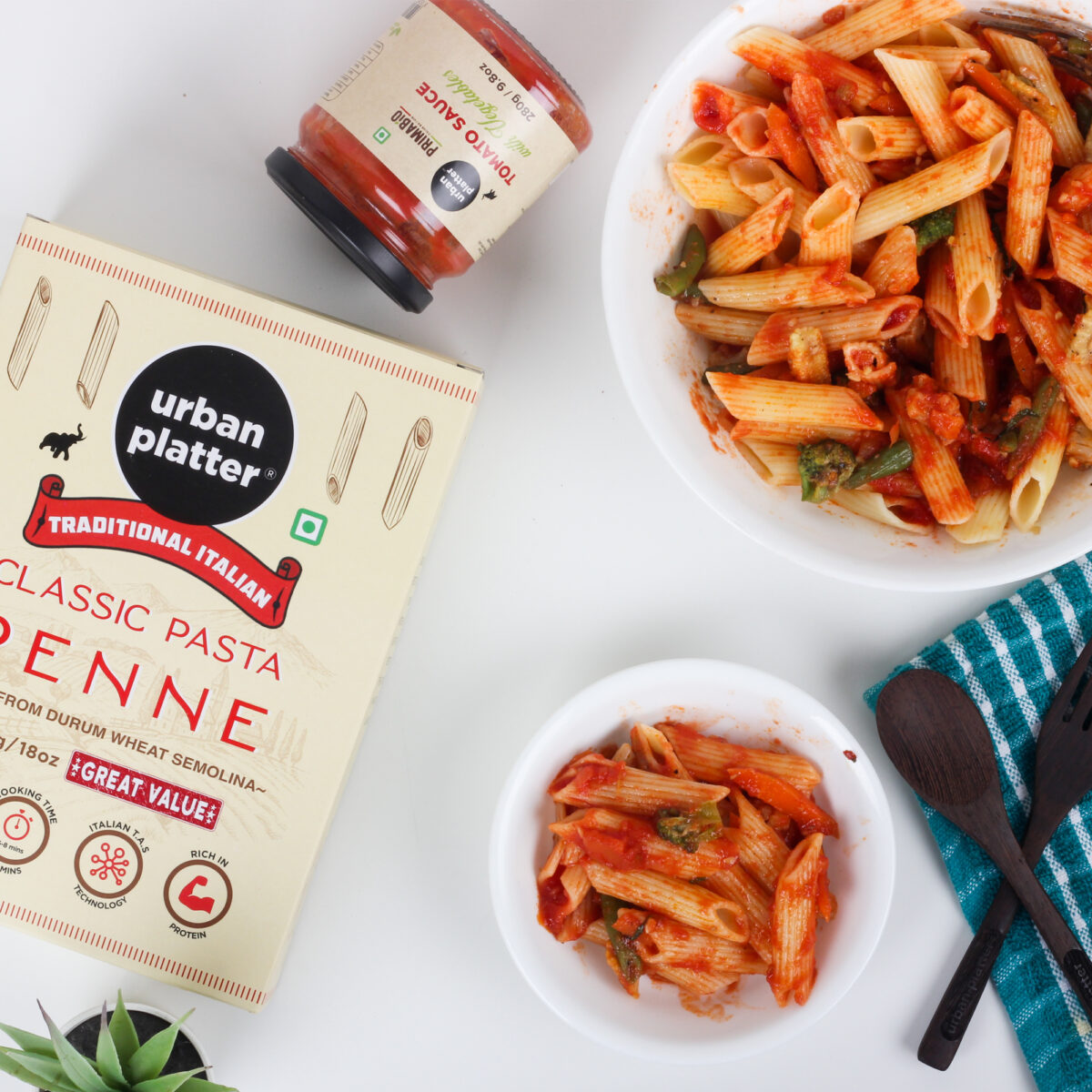 Urban Platter Traditional Italian Classic Penne Pasta, 500g [Made from Durum Wheat Semolina]