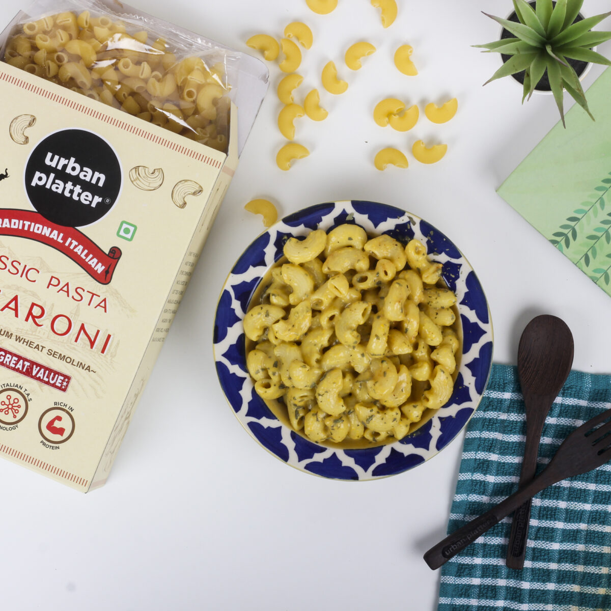 Urban Platter Traditional Italian Classic Macaroni Pasta, 500g [Made from Durum Wheat Semolina]