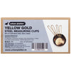 Yellow Gold Steel Measuring Cups (Set of 4 Cups - 60ml, 80ml, 125ml, 250ml)