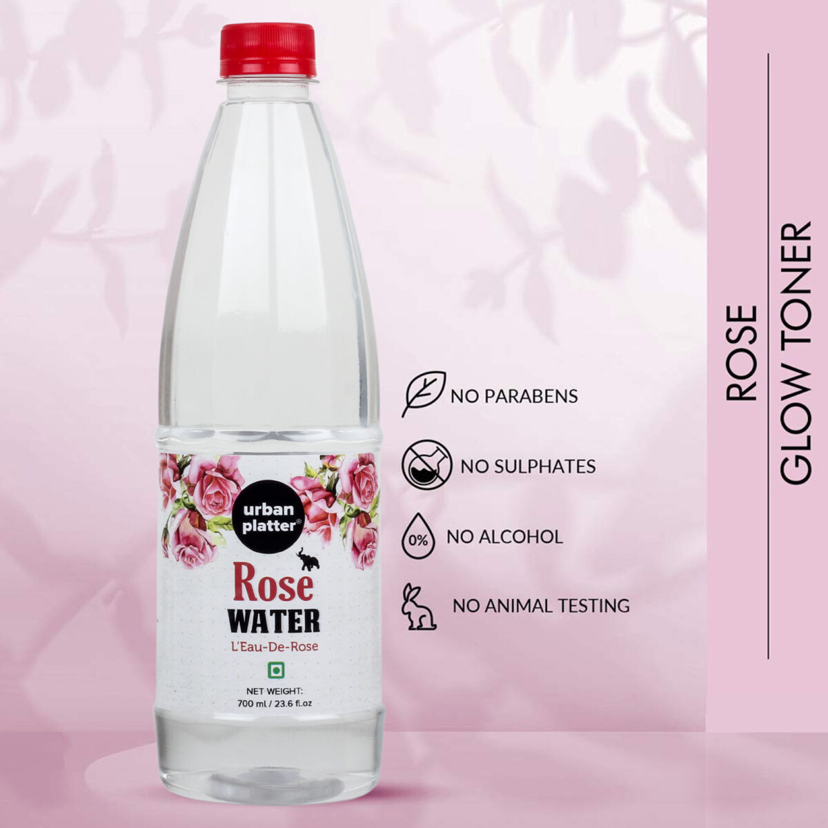 Urban Platter Rose Water, 700ml [L'EAU-DE-ROSE]