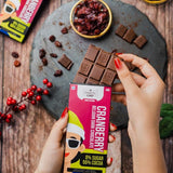 A Diabetic Chef Cranberry Belgian 55% Vegan Dark Chocolate, 40g [Pack of 3, Diabetic Friendly, 0% Sugar]