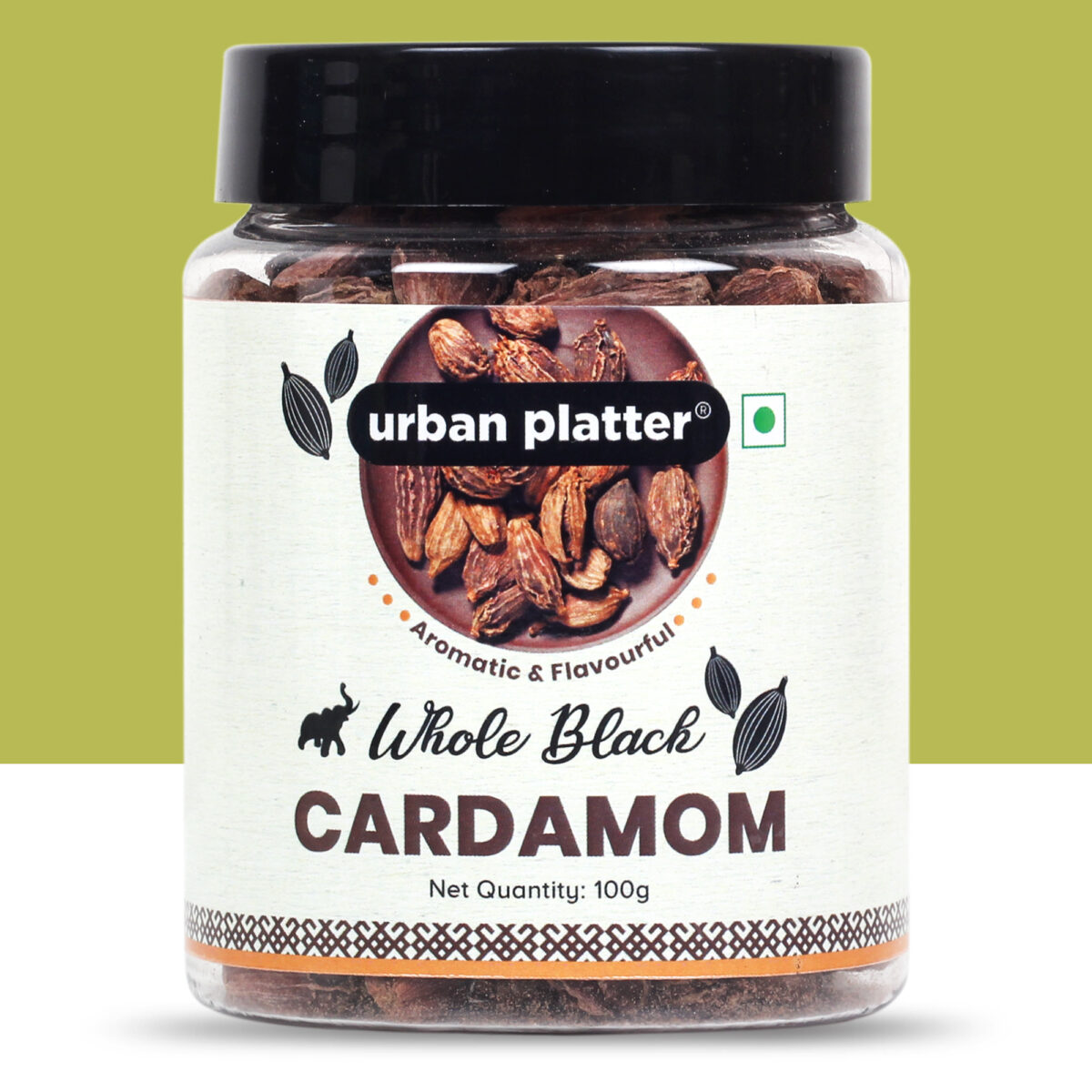 Urban Platter Whole Black Cardamom (Badi Elaichi), 100g