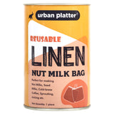 Urban Platter Fine Mesh Linen Nut Milk Bag, Size: 12 inch by 11 inch [Reusable, Washable, Premium Quality - Almond Milk Bag, Cold Brew Coffee Bag and All Purpose Strainer]