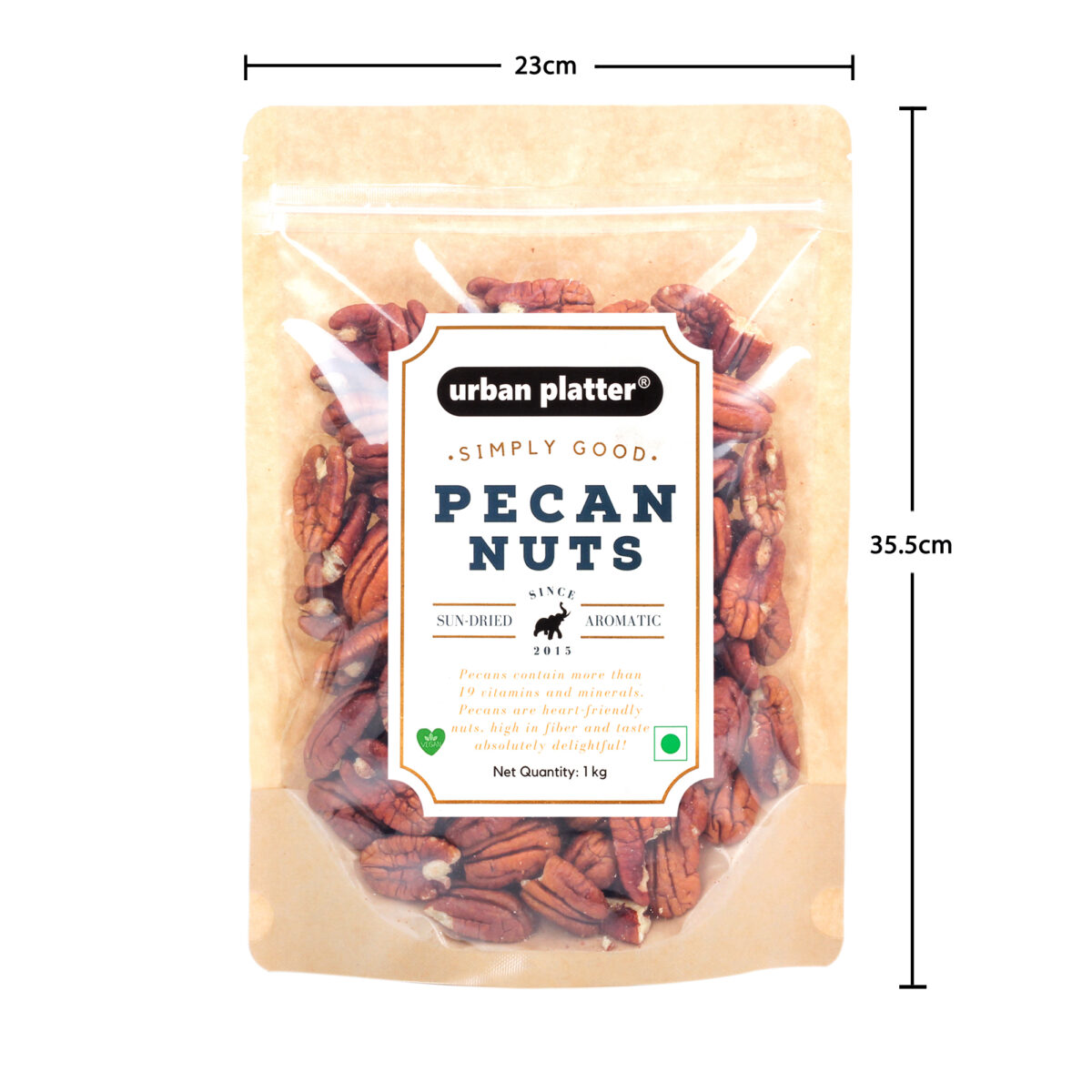 Urban Platter Jumbo Pecan Nuts, 1Kg