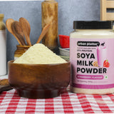 Urban Platter Strawberry Soya Milk Powder, 500g  [Plant-Based / Dairy-free Milk Alternative, Non-GMO & 25% Protein]