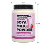 Urban Platter Strawberry Soya Milk Powder, 500g  [Plant-Based / Dairy-free Milk Alternative, Non-GMO & 25% Protein]