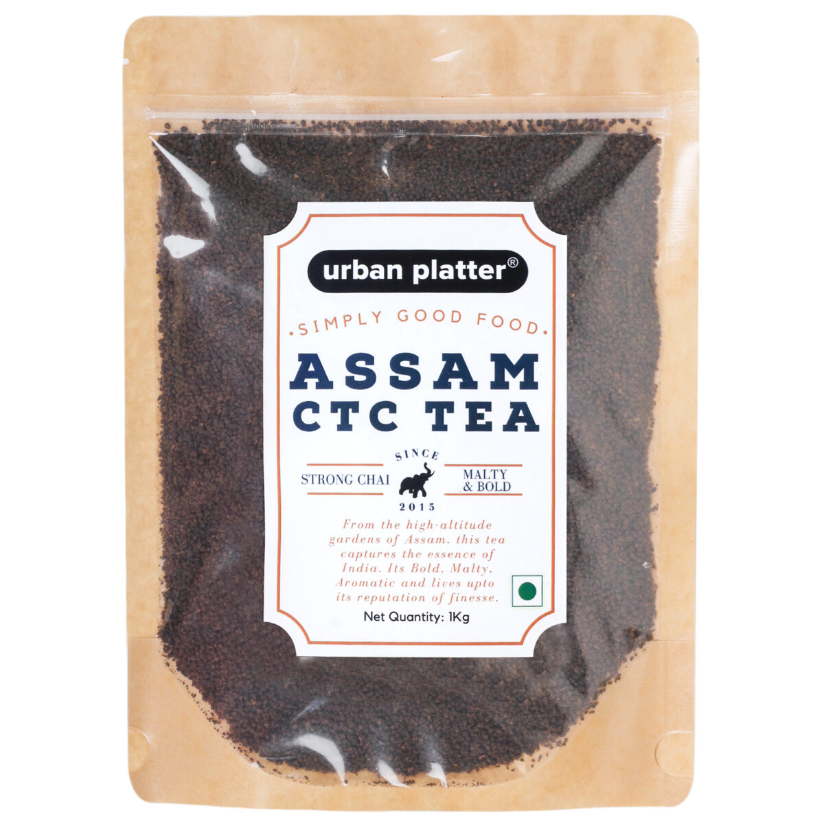 Urban Platter Kadak Assam CTC Tea, 1kg [Malty, Bold and Aromatic Tea for making Chai]