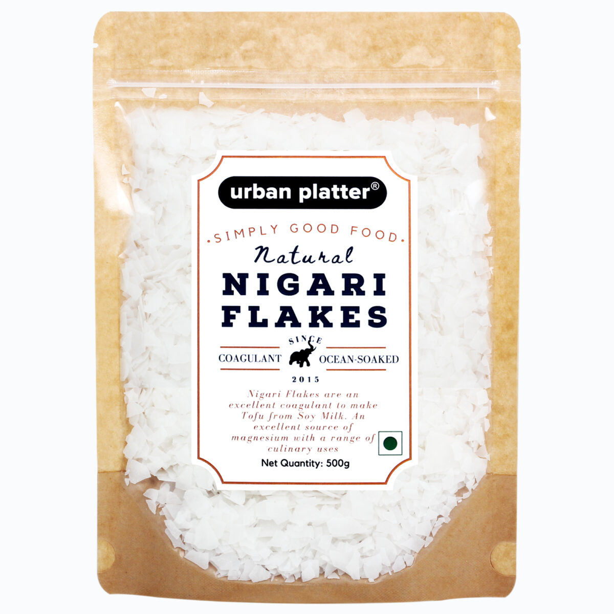 Urban Platter Natural Nigari Flakes, 500g [Magnesium Chloride Flakes]