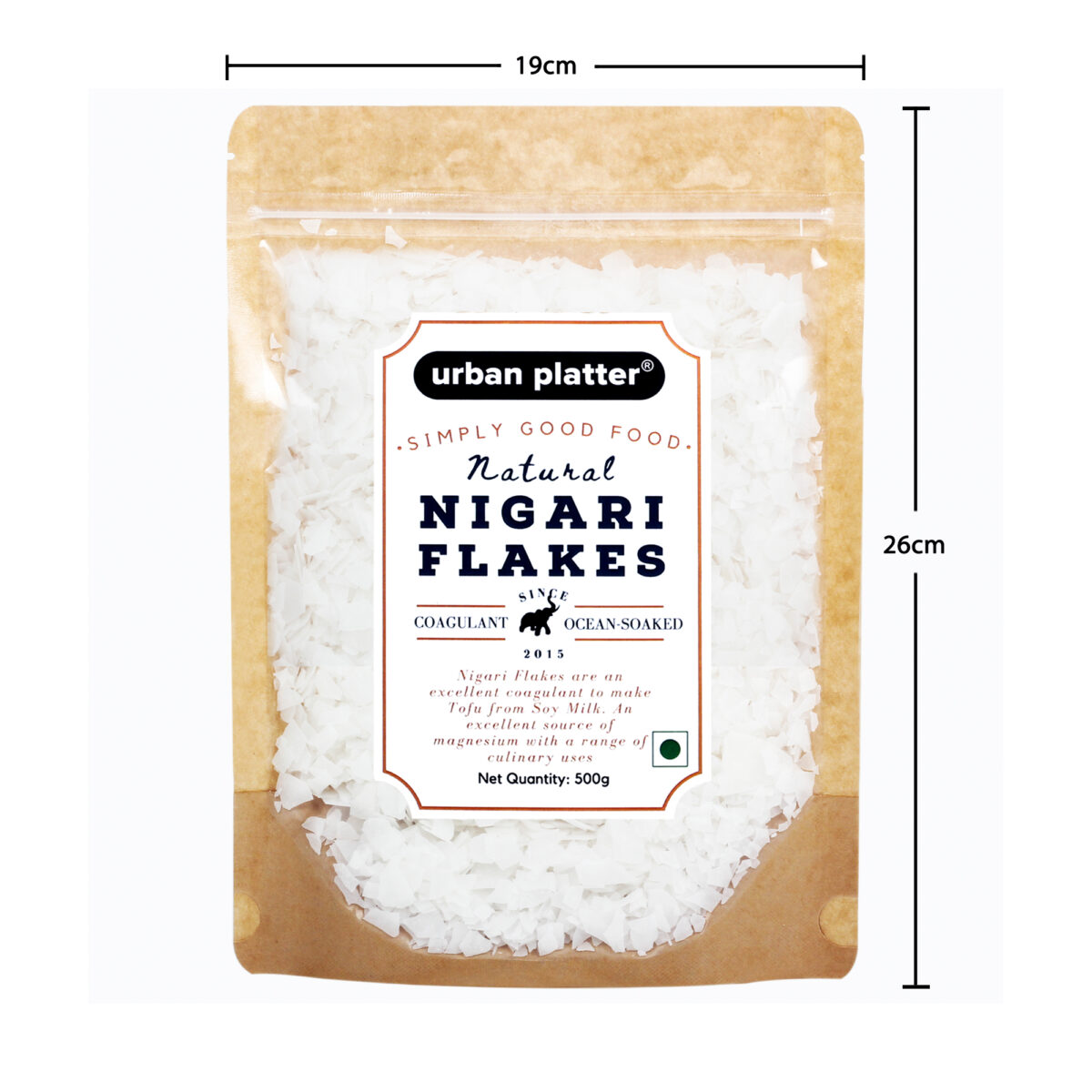 Urban Platter Natural Nigari Flakes, 500g [Magnesium Chloride Flakes]