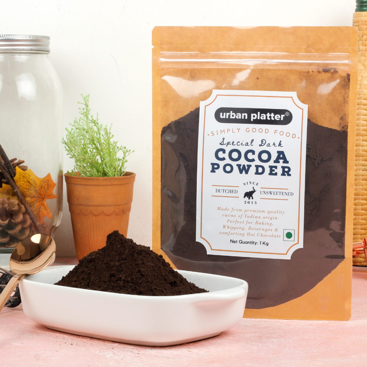 Urban Platter Special Dark Cocoa Powder, 1Kg