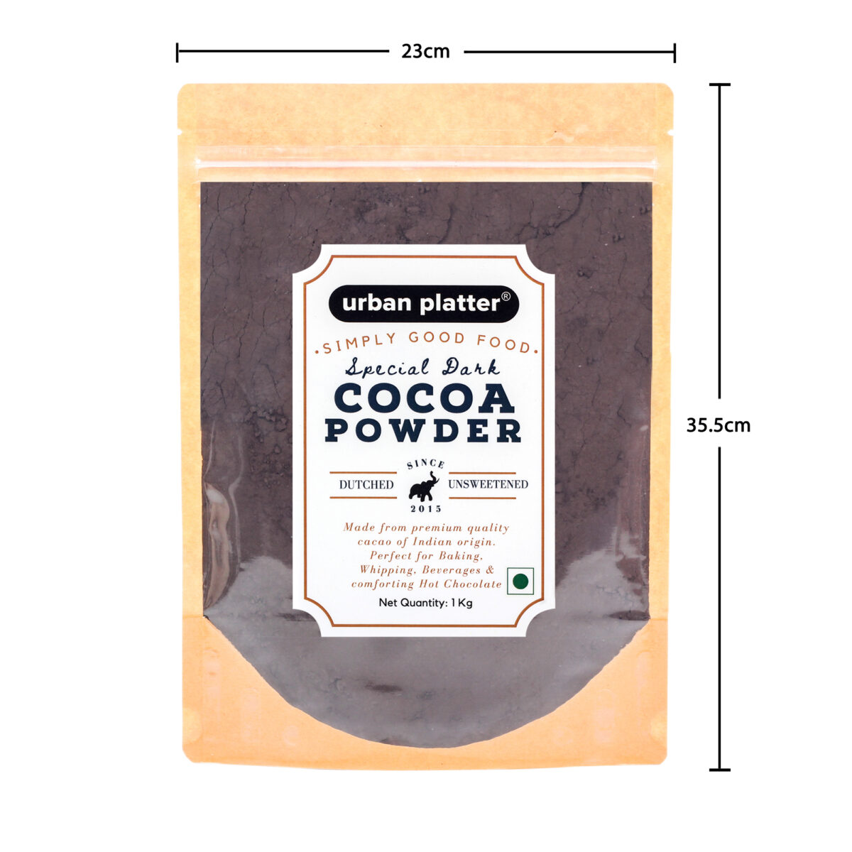 Urban Platter Special Dark Cocoa Powder, 1Kg