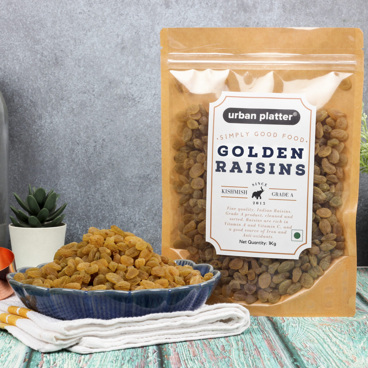 Urban Platter Golden Raisins (Kishmish), 1Kg