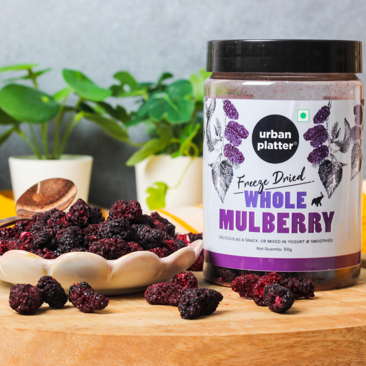 Urban Platter Freeze Dried Whole Mulberry, 50g